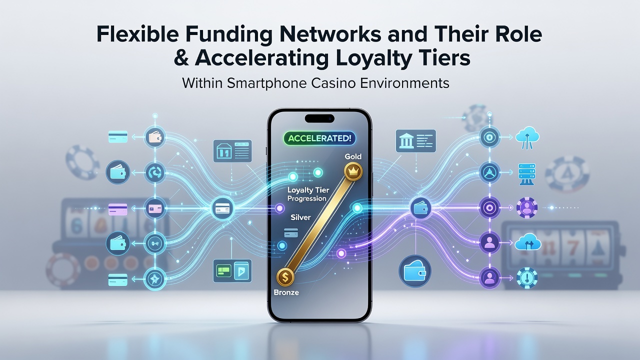 Smartphone screen displaying casino app with payment options and loyalty tier progress indicators